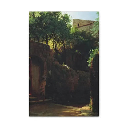 Lev Lagorio (1827-1905) Meio-dia Italiano 1856 - Canvas Wall Art 12" x 18" 1.25" - The Sticker Space