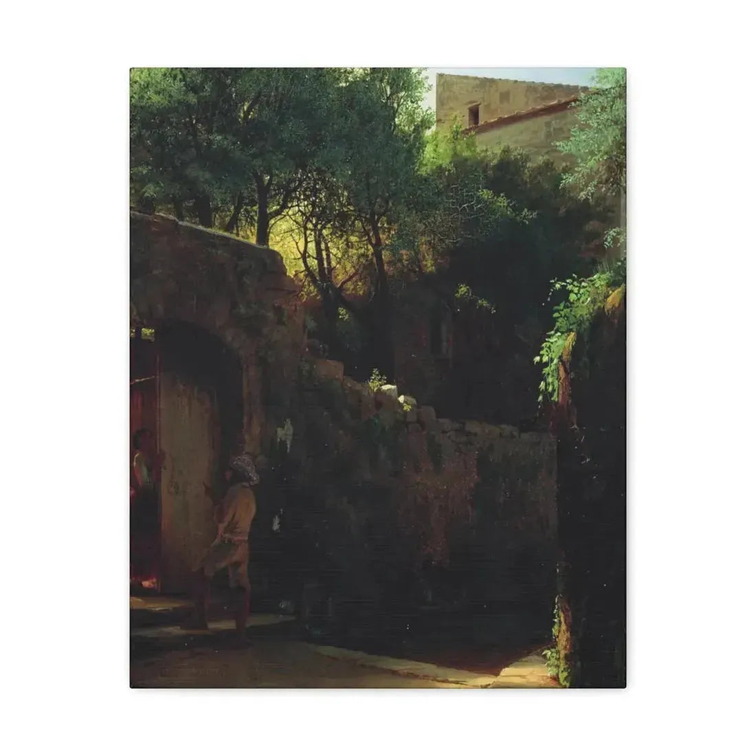 Lev Lagorio (1827-1905) Meio-dia Italiano 1856 - Canvas Wall Art 16″ x 20″ 1.25" - The Sticker Space