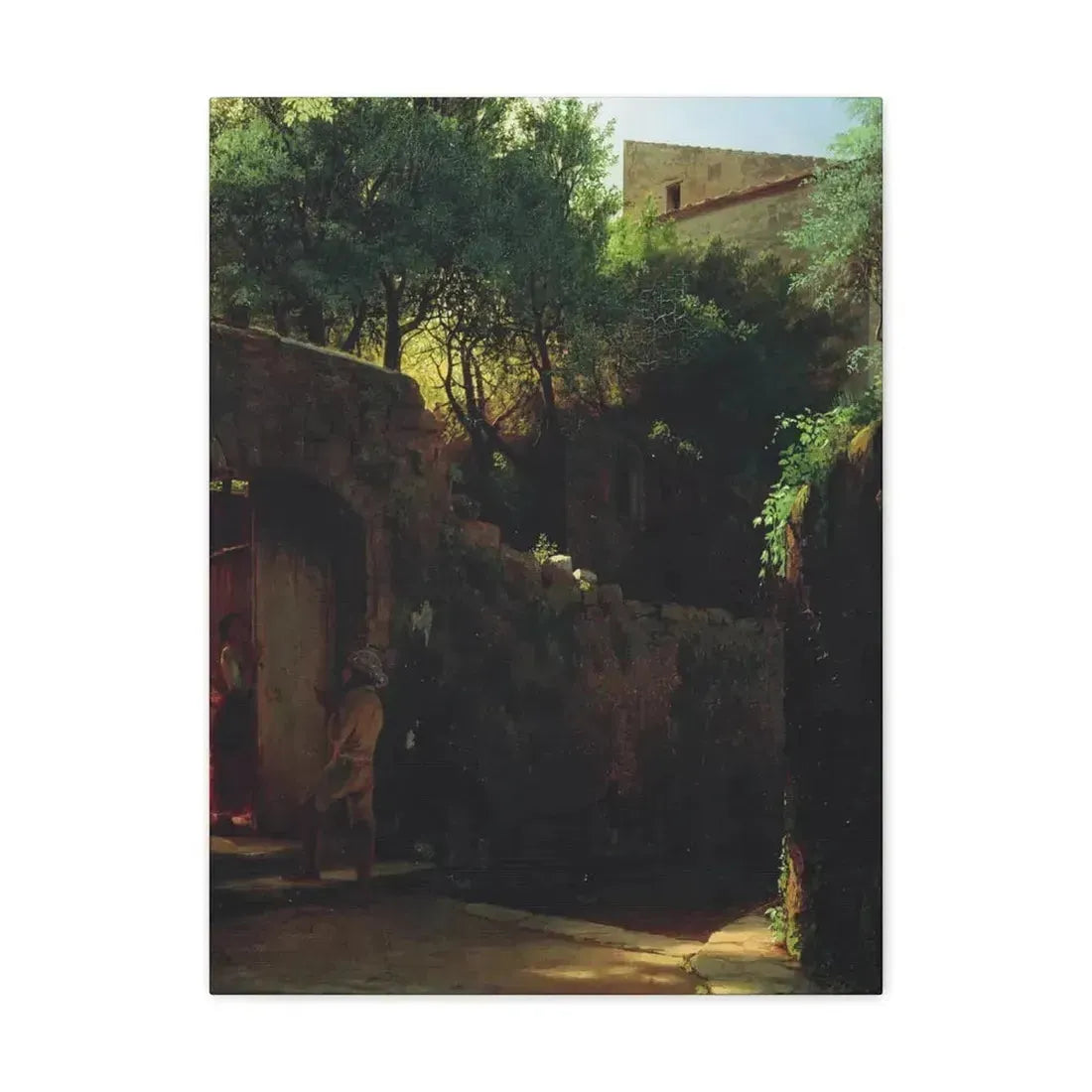 Lev Lagorio (1827-1905) Meio-dia Italiano 1856 - Canvas Wall Art 18″ x 24″ 1.25" - The Sticker Space