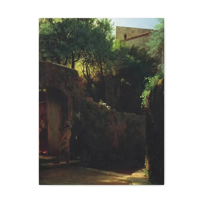 Lev Lagorio (1827-1905) Meio-dia Italiano 1856 - Canvas Wall Art 18″ x 24″ 1.25" - The Sticker Space