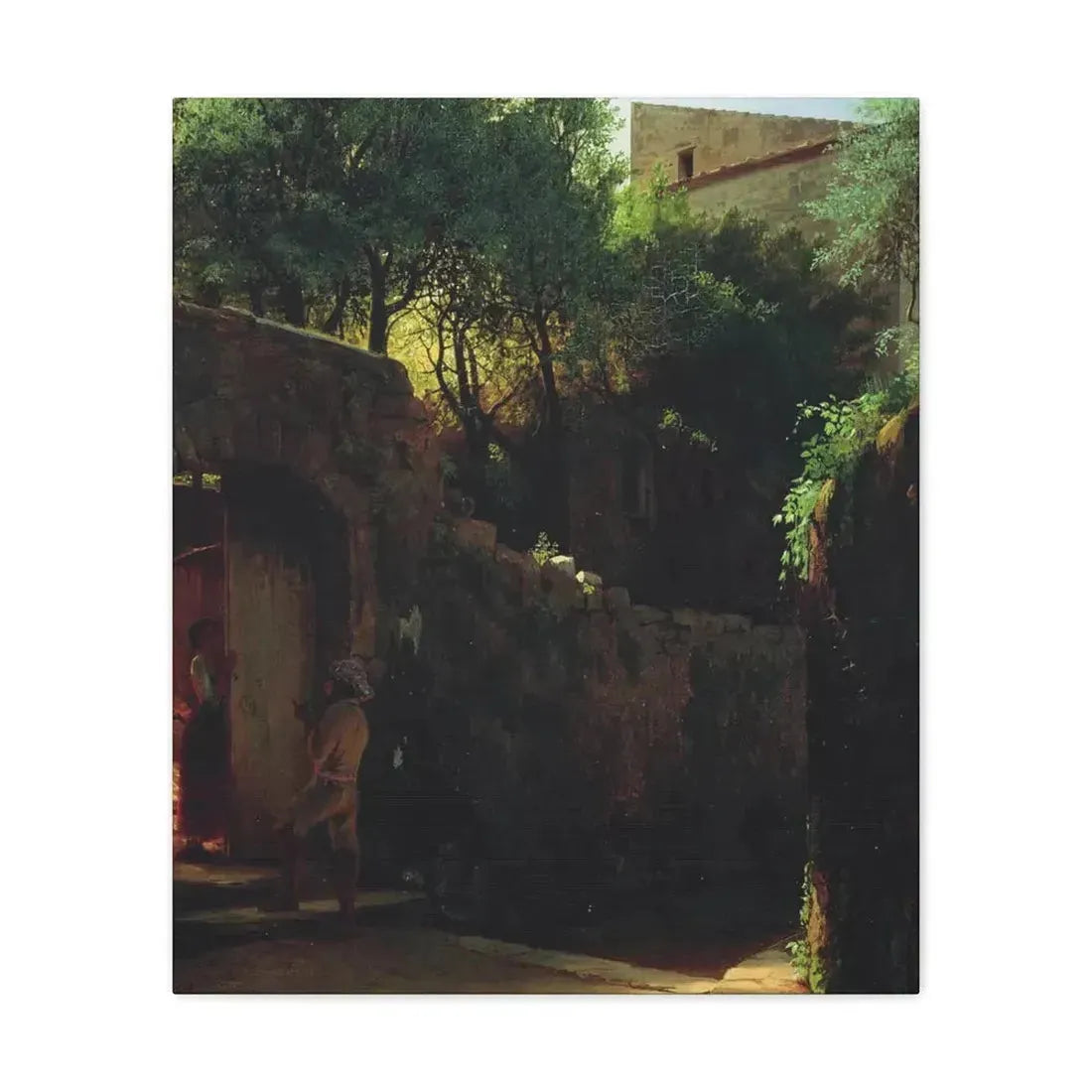 Lev Lagorio (1827-1905) Meio-dia Italiano 1856 - Canvas Wall Art 20″ x 24″ 1.25" - The Sticker Space