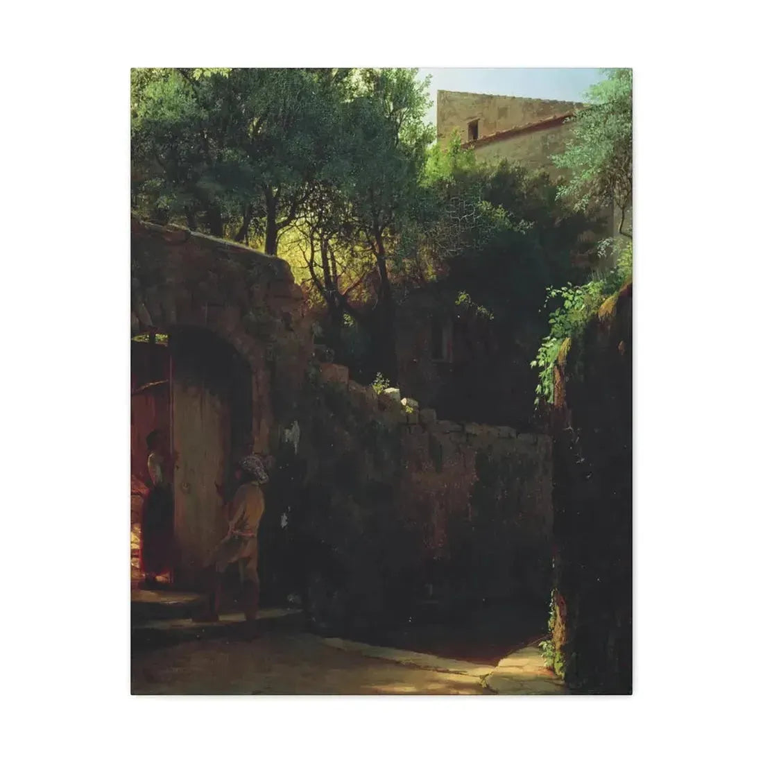 Lev Lagorio (1827-1905) Meio-dia Italiano 1856 - Canvas Wall Art 24″ x 30″ 1.25" - The Sticker Space