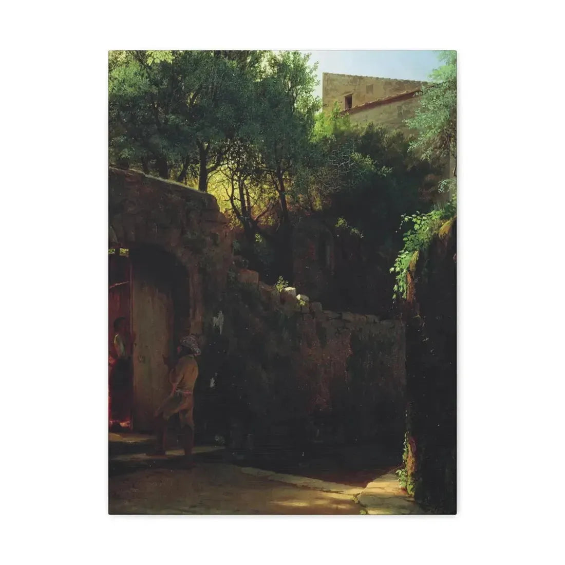 Lev Lagorio (1827-1905) Meio-dia Italiano 1856 - Canvas Wall Art - The Sticker Space