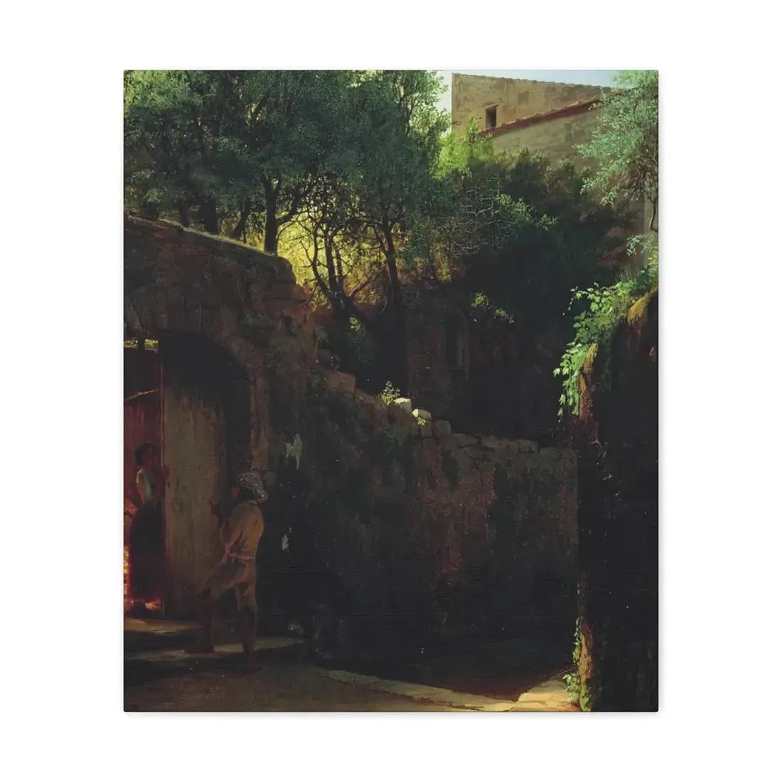 Lev Lagorio (1827-1905) Meio-dia Italiano 1856 - Canvas Wall Art - The Sticker Space