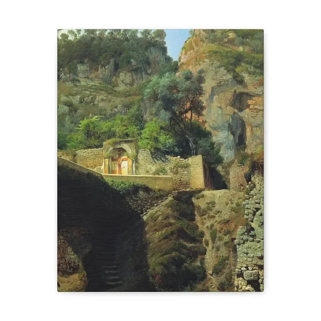Lev Lagorio (1827-1905) Vista de Capo de Monte, Sorrento 1860 - Canvas Wall Art 11″ x 14″ 1.25" - The Sticker Space