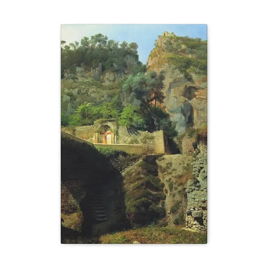 Lev Lagorio (1827-1905) Vista de Capo de Monte, Sorrento 1860 - Canvas Wall Art 12" x 18" 1.25" - The Sticker Space