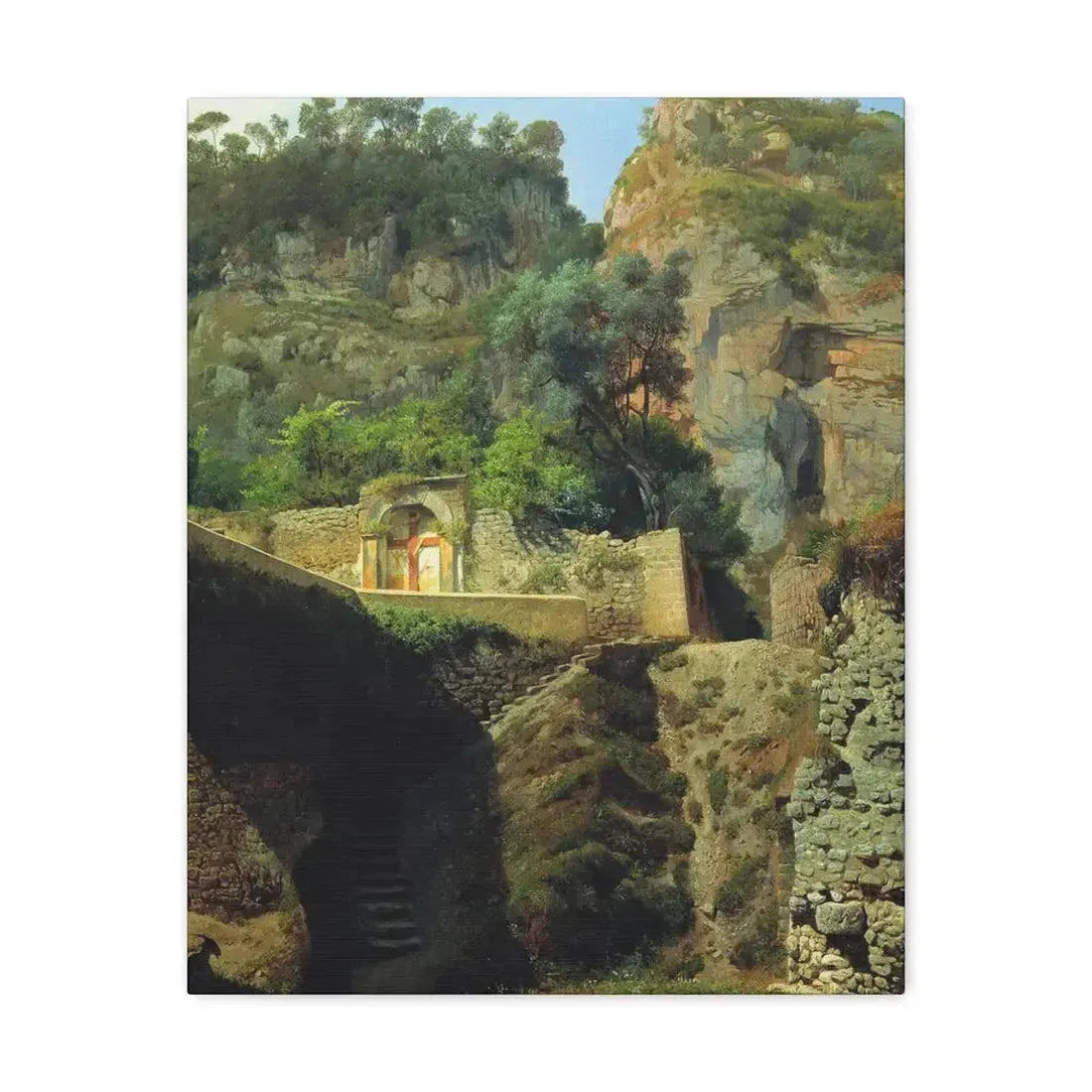 Lev Lagorio (1827-1905) Vista de Capo de Monte, Sorrento 1860 - Canvas Wall Art 16″ x 20″ 1.25" - The Sticker Space