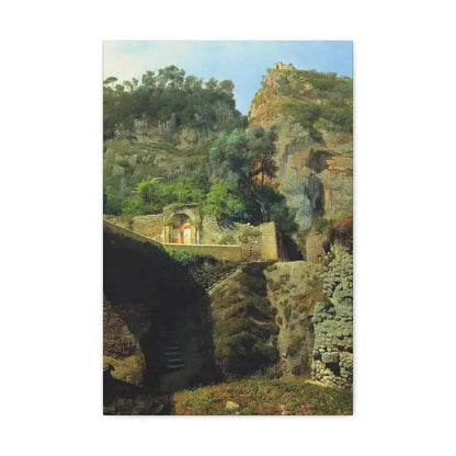 Lev Lagorio (1827-1905) Vista de Capo de Monte, Sorrento 1860 - Canvas Wall Art 16″ x 24″ 1.25" - The Sticker Space