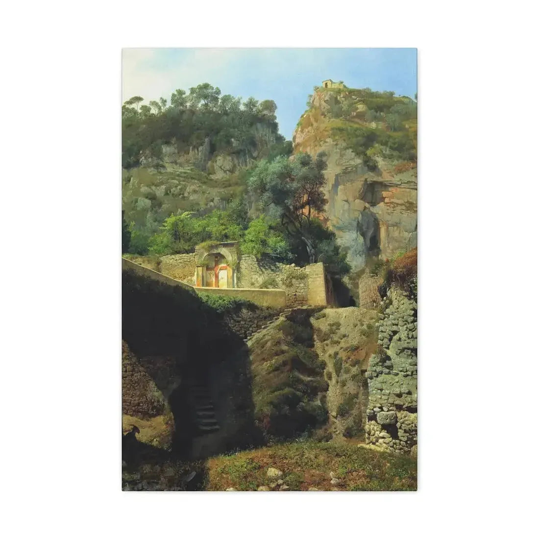 Lev Lagorio (1827-1905) Vista de Capo de Monte, Sorrento 1860 - Canvas Wall Art 20″ x 30″ 1.25" - The Sticker Space