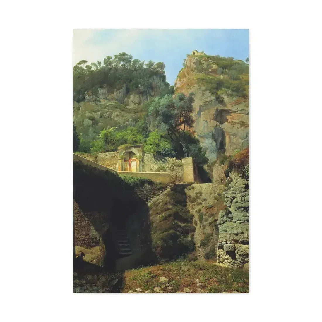 Lev Lagorio (1827-1905) Vista de Capo de Monte, Sorrento 1860 - Canvas Wall Art 24″ x 36″ 1.25" - The Sticker Space