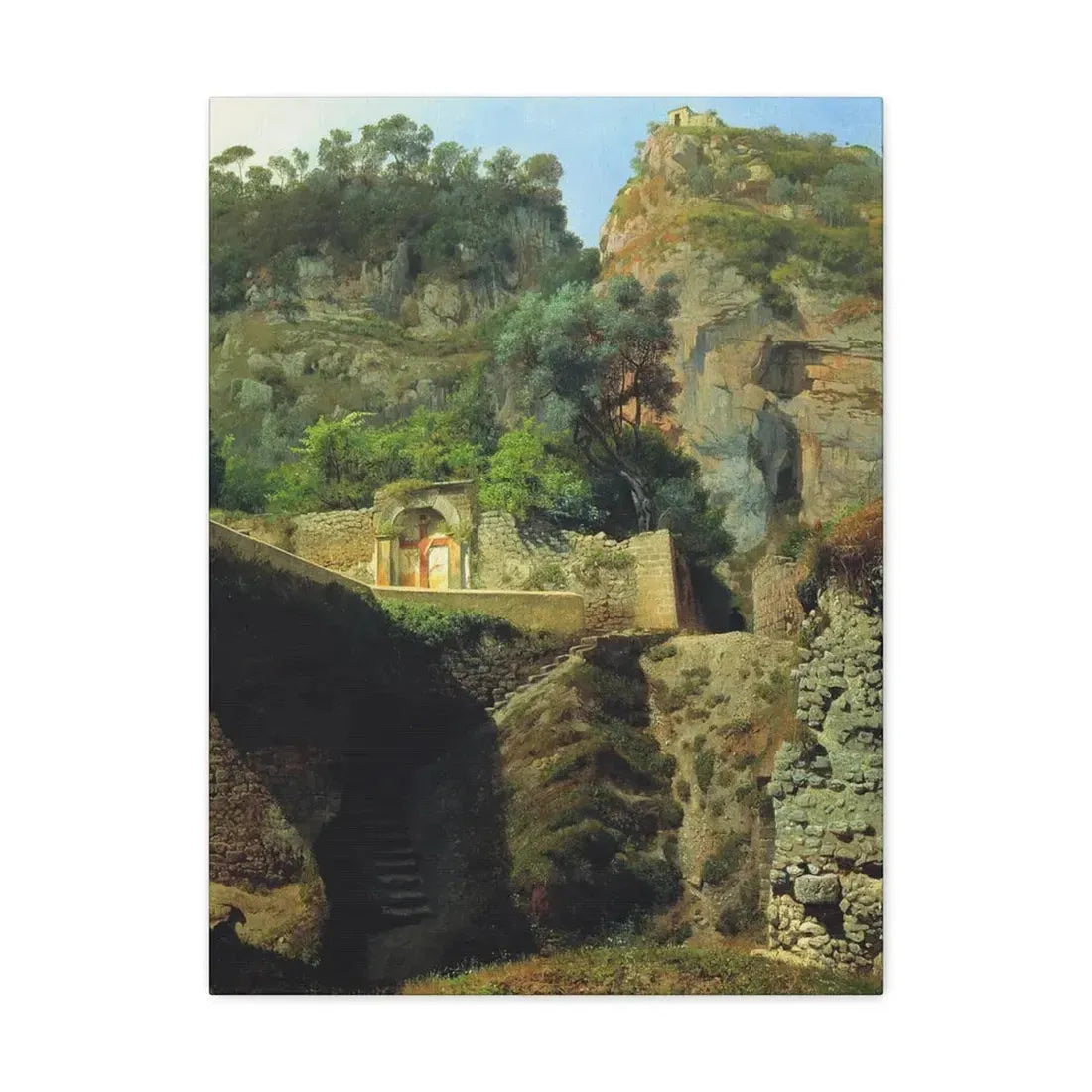 Lev Lagorio (1827-1905) Vista de Capo de Monte, Sorrento 1860 - Canvas Wall Art - The Sticker Space