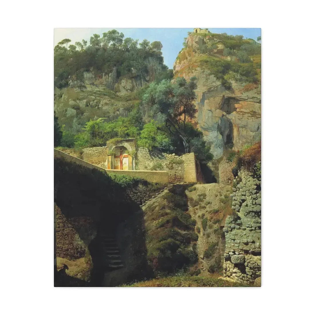 Lev Lagorio (1827-1905) Vista de Capo de Monte, Sorrento 1860 - Canvas Wall Art - The Sticker Space