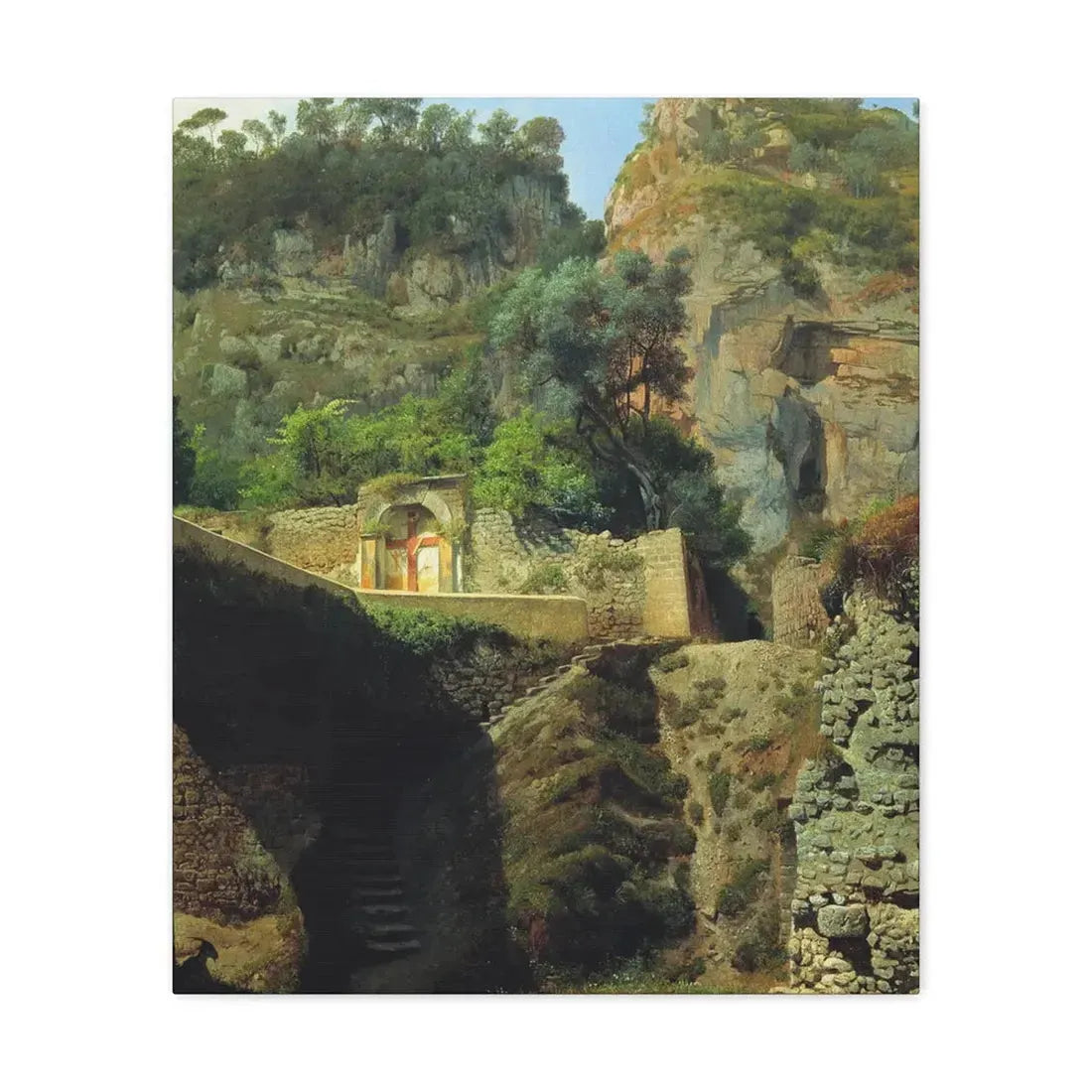 Lev Lagorio (1827-1905) Vista de Capo de Monte, Sorrento 1860 - Canvas Wall Art - The Sticker Space