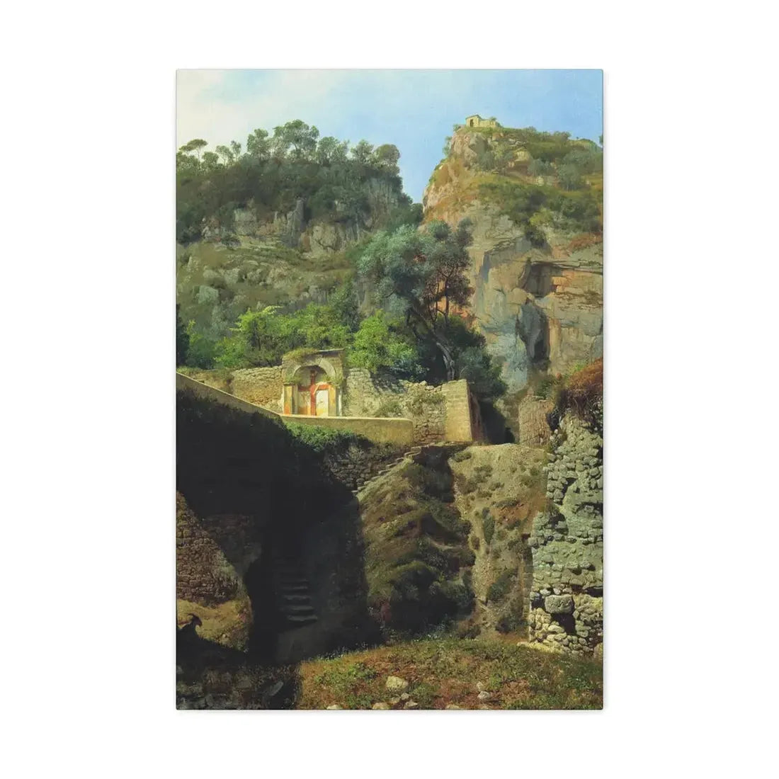 Lev Lagorio (1827-1905) Vista de Capo de Monte, Sorrento 1860 - Canvas Wall Art - The Sticker Space