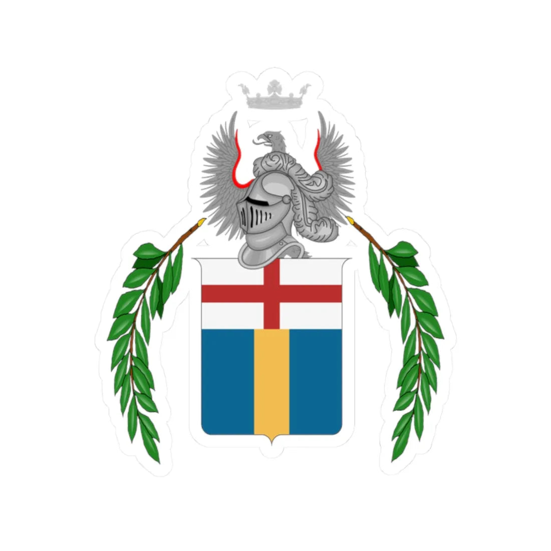 Levanto-Stemma (Italy) (Coat of Arms) STICKER Vinyl Kiss-Cut Decal 2 Inch White - The Sticker Space