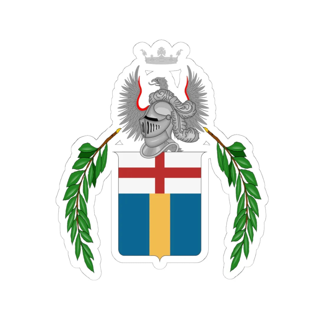 Levanto-Stemma (Italy) (Coat of Arms) STICKER Vinyl Kiss-Cut Decal 6 Inch White - The Sticker Space