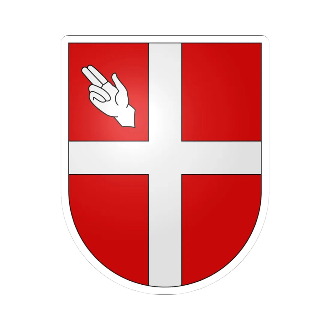 Leventina-coat of arms (Switzerland) (Coat of Arms) STICKER Vinyl Kiss-Cut Decal 3 Inch White - The Sticker Space