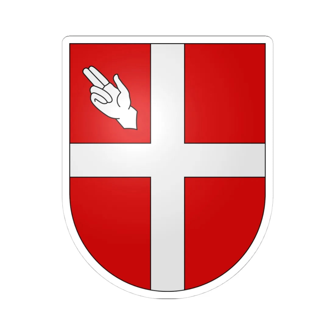 Leventina-coat of arms (Switzerland) (Coat of Arms) STICKER Vinyl Kiss-Cut Decal 4 Inch White - The Sticker Space
