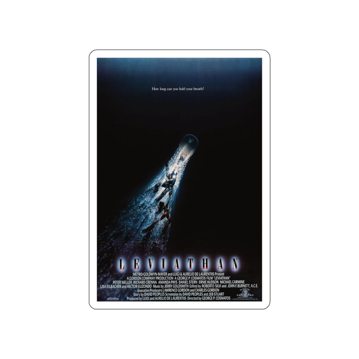 LEVIATHAN 1989 Movie Poster STICKER Vinyl Die-Cut Decal-6 Inch-The Sticker Space