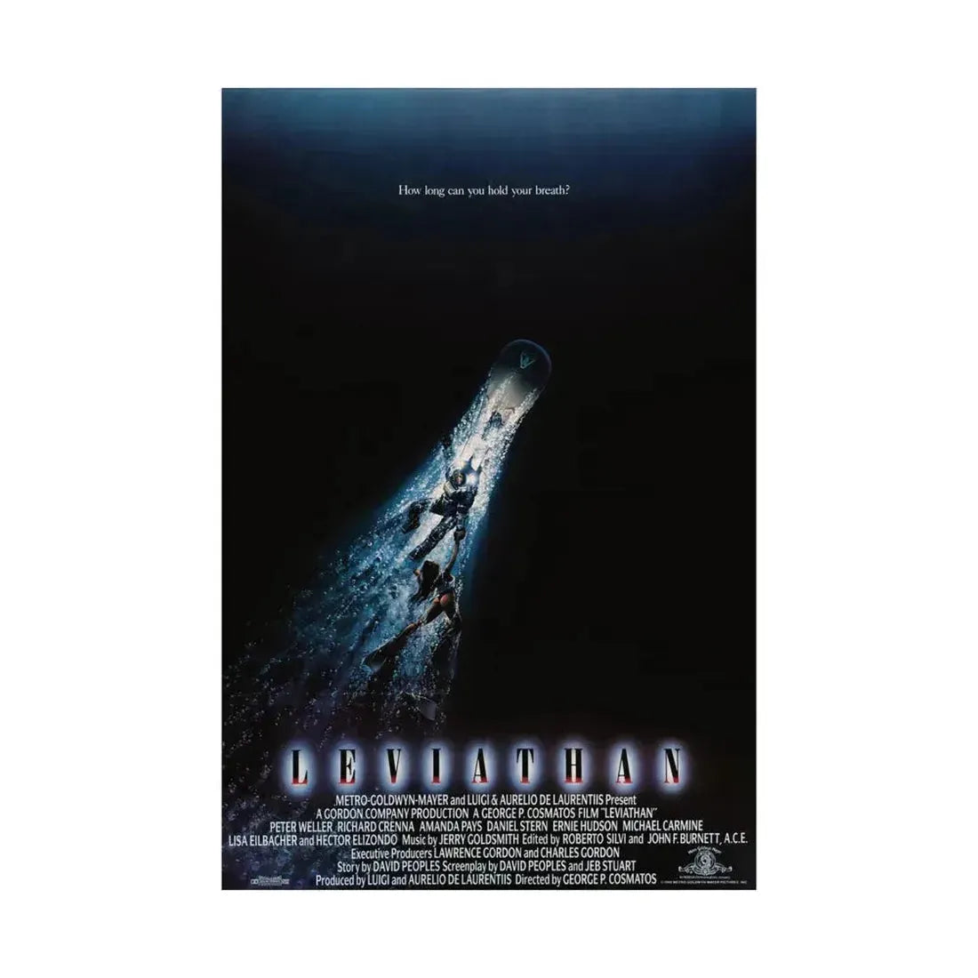 LEVIATHAN 1989 - Paper Movie Poster - The Sticker Space