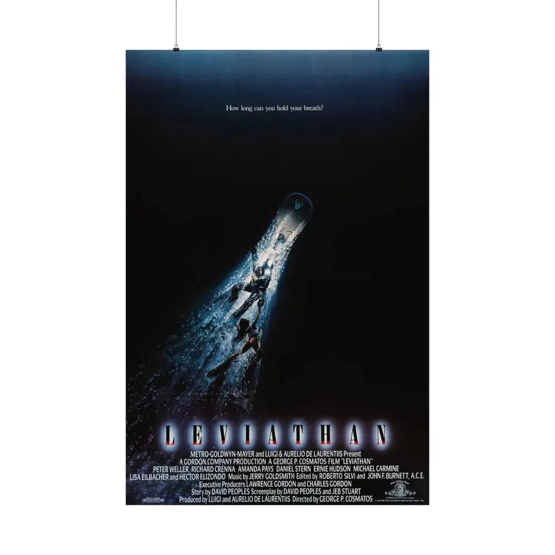 LEVIATHAN 1989 - Paper Movie Poster - The Sticker Space