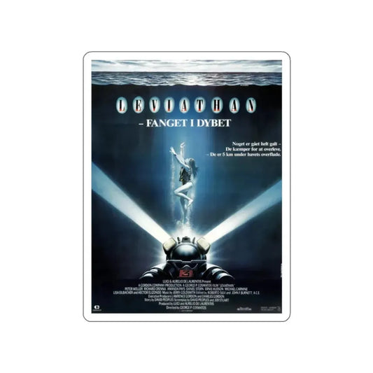 LEVIATHAN (DANISH) 1989 Movie Poster STICKER Vinyl Die-Cut Decal 2 Inch - The Sticker Space