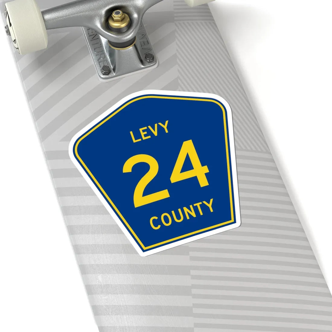 Levy County 24 (Florida) (Road Sign) STICKER Vinyl Kiss-Cut Decal - The Sticker Space