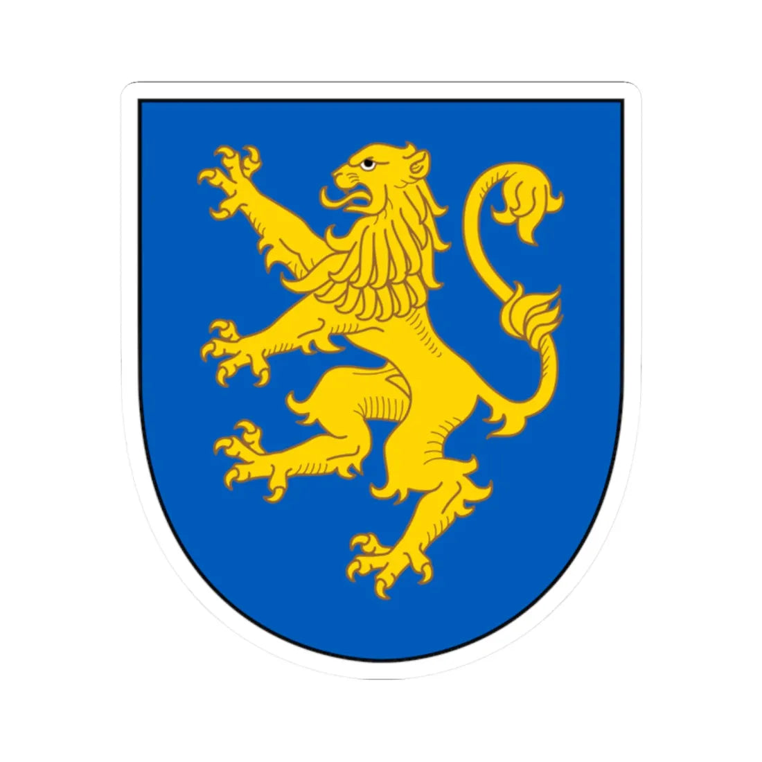 Lew ruski (Ukraine) (Coat of Arms) STICKER Vinyl Kiss-Cut Decal 2 Inch White - The Sticker Space