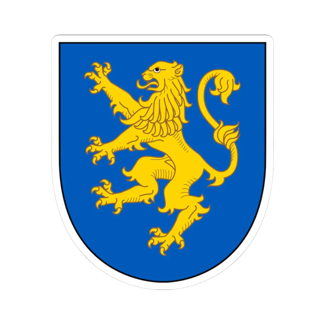 Lew ruski (Ukraine) (Coat of Arms) STICKER Vinyl Kiss-Cut Decal 3 Inch White - The Sticker Space