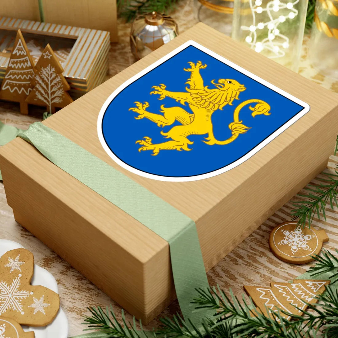 Lew ruski (Ukraine) (Coat of Arms) STICKER Vinyl Kiss-Cut Decal - The Sticker Space