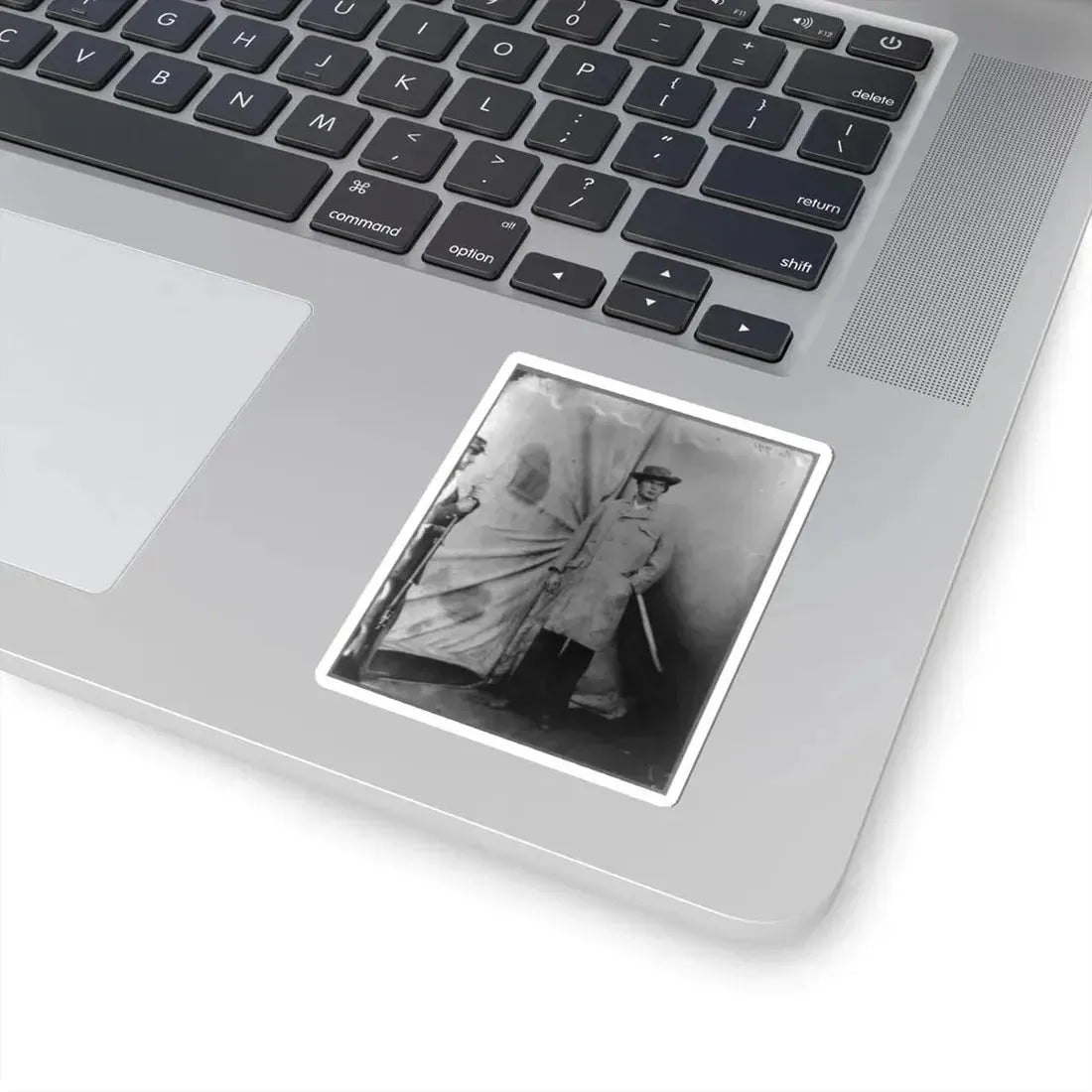 Lewis Payne, Lincoln Conspirator, Full-Length Portrait, Standing in Front of Tent, Facing Right (U.S. Civil War) STICKER Vinyl Kiss-Cut Decal - The Sticker Space