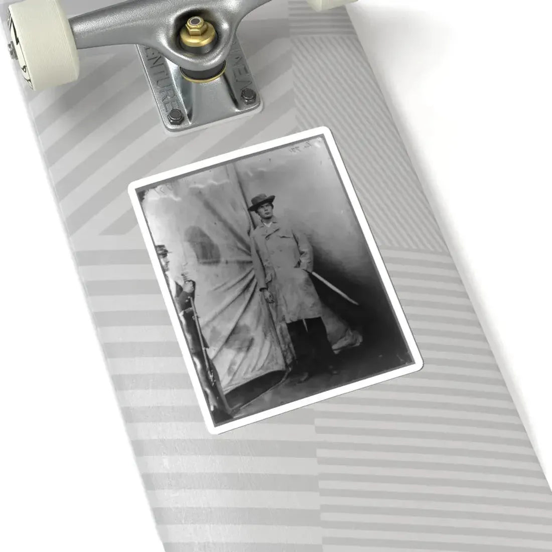 Lewis Payne, Lincoln Conspirator, Full-Length Portrait, Standing in Front of Tent, Facing Right (U.S. Civil War) STICKER Vinyl Kiss-Cut Decal - The Sticker Space