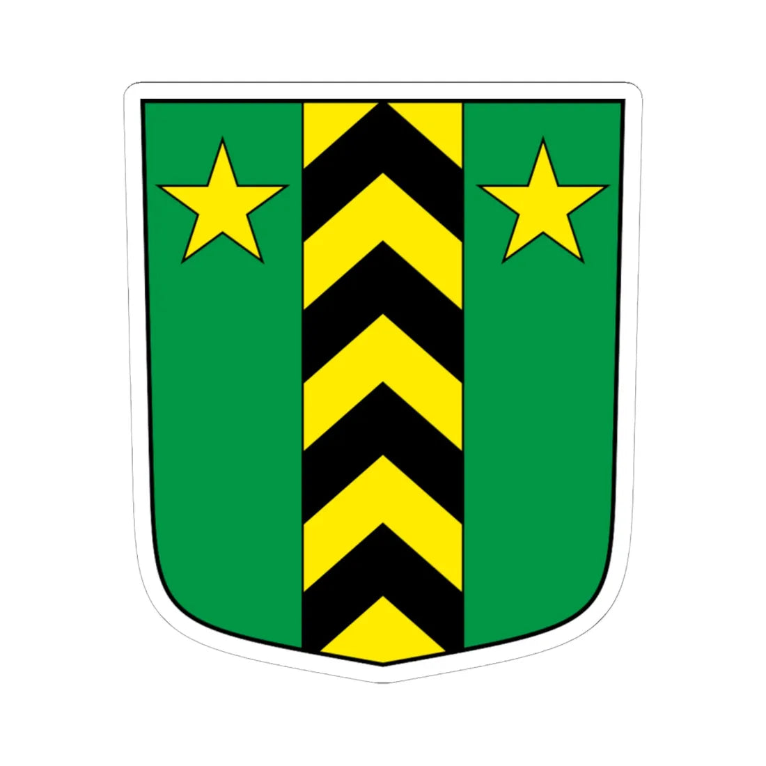 Leytron-blazon (Switzerland) (Coat of Arms) STICKER Vinyl Kiss-Cut Decal 6 Inch White - The Sticker Space