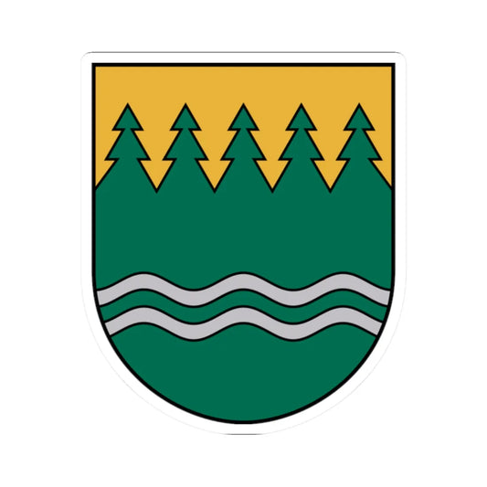 Līgatnes novads COA (Latvia) (Coat of Arms) STICKER Vinyl Kiss-Cut Decal 2 Inch White - The Sticker Space