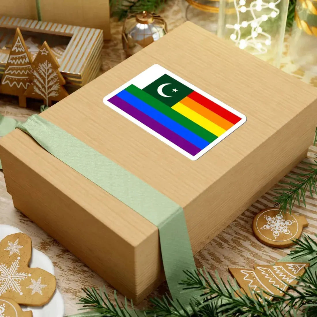 LGBT Ensign of Pakistan (Pakistan) STICKER Vinyl Kiss-Cut Decal - The Sticker Space