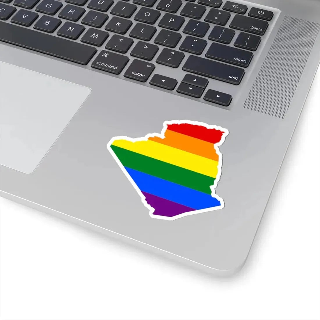 LGBT flag map of Algeria (Algeria) STICKER Vinyl Kiss-Cut Decal - The Sticker Space