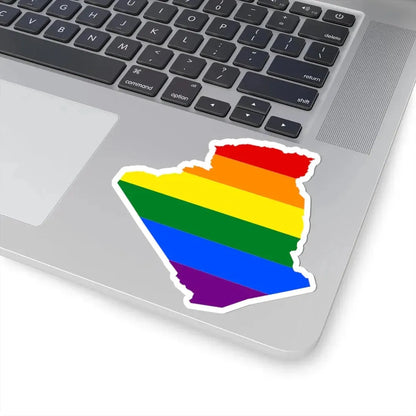 LGBT flag map of Algeria (Algeria) STICKER Vinyl Kiss-Cut Decal - The Sticker Space