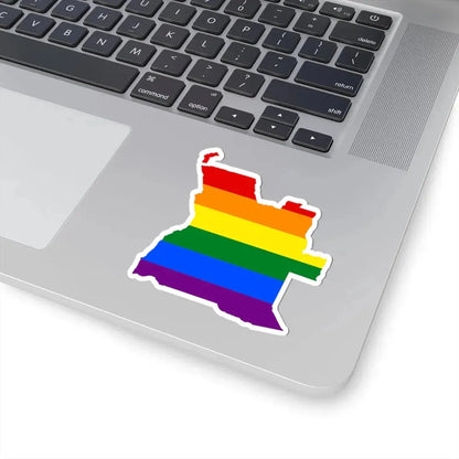 LGBT flag map of Angola (Angola) STICKER Vinyl Kiss-Cut Decal - The Sticker Space