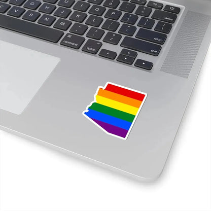 LGBT flag map of Arizona (United States) STICKER Vinyl Kiss-Cut Decal - The Sticker Space