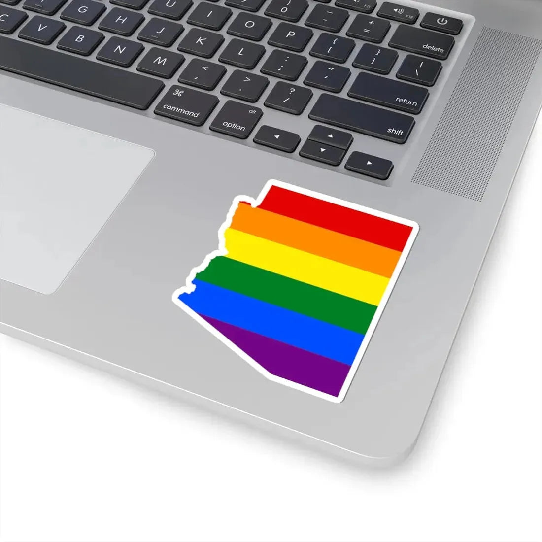 LGBT flag map of Arizona (United States) STICKER Vinyl Kiss-Cut Decal - The Sticker Space
