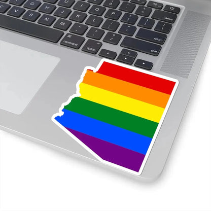 LGBT flag map of Arizona (United States) STICKER Vinyl Kiss-Cut Decal - The Sticker Space
