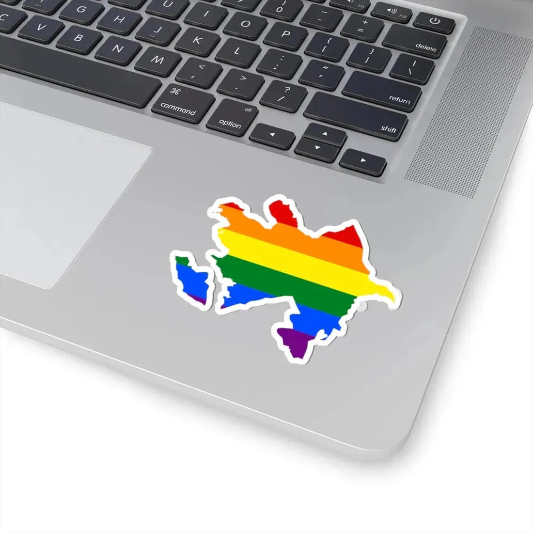 LGBT flag map of Azerbaijan (Azerbaijan) STICKER Vinyl Kiss-Cut Decal - The Sticker Space