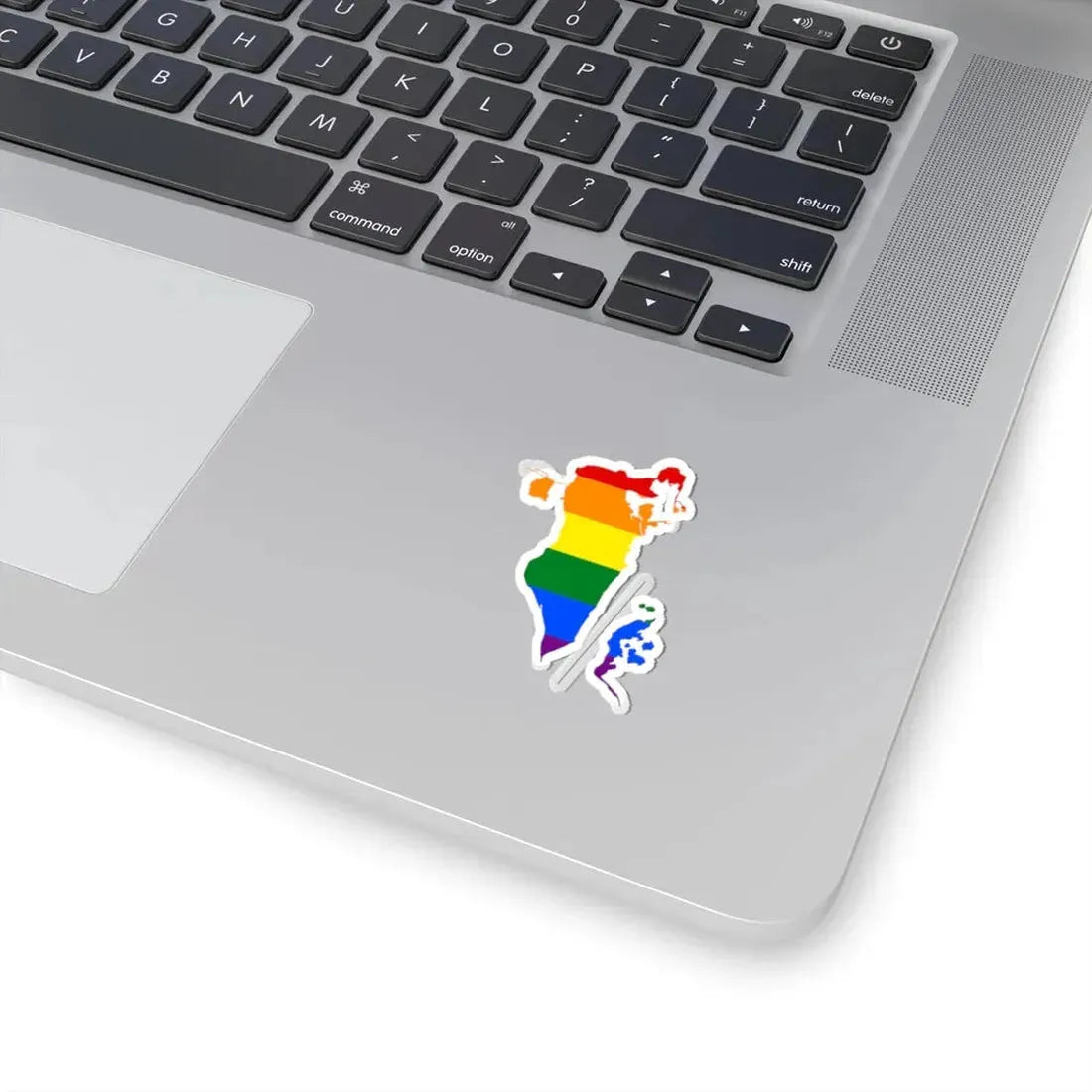 LGBT flag map of Bahrain (Bahrain) STICKER Vinyl Kiss-Cut Decal - The Sticker Space
