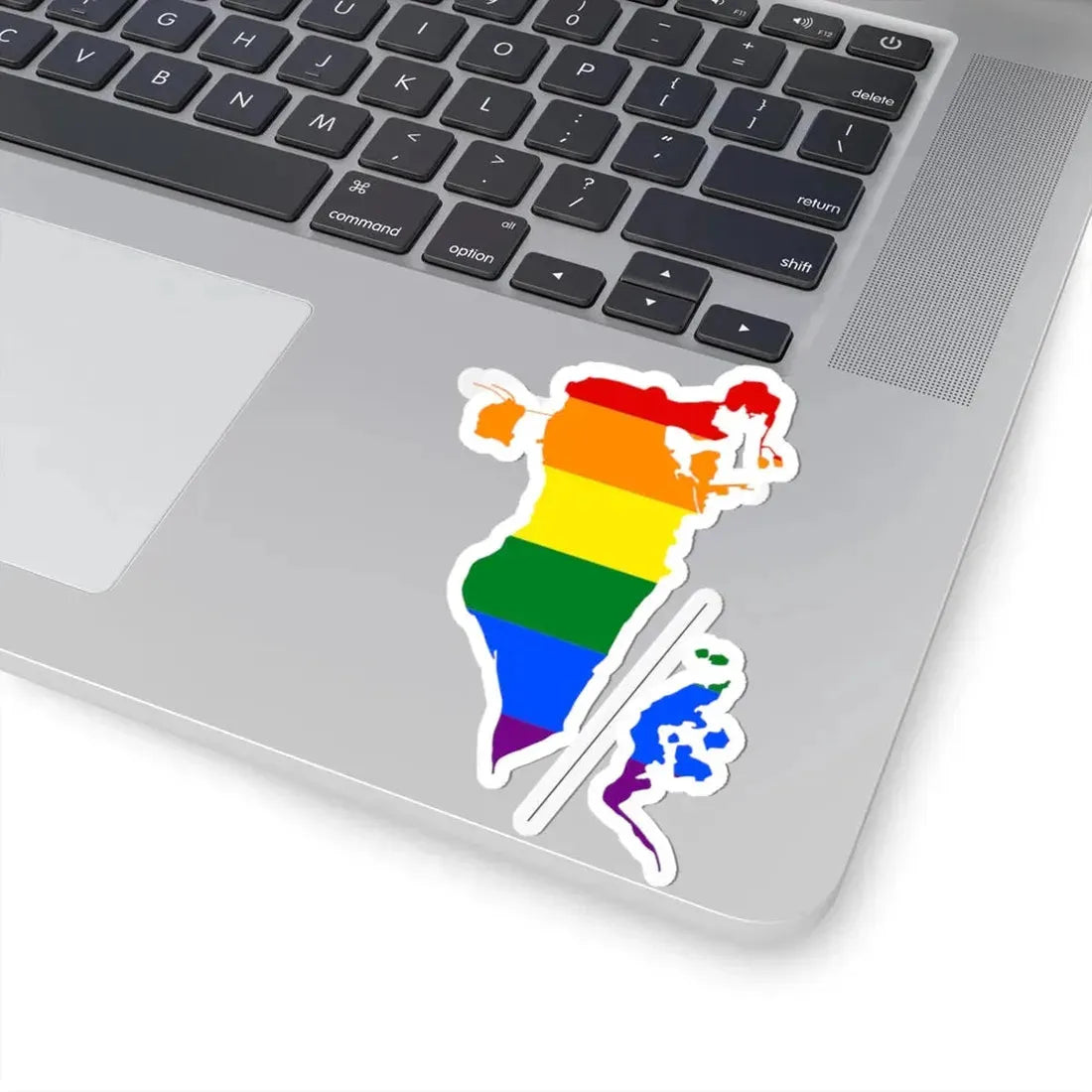 LGBT flag map of Bahrain (Bahrain) STICKER Vinyl Kiss-Cut Decal - The Sticker Space