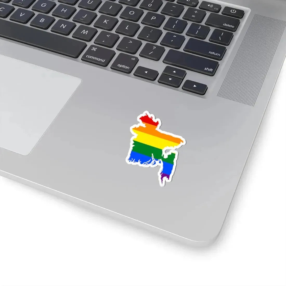 LGBT flag map of Bangladesh (Bangladesh) STICKER Vinyl Kiss-Cut Decal - The Sticker Space