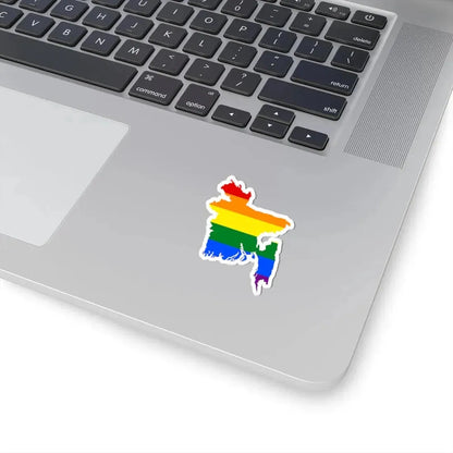 LGBT flag map of Bangladesh (Bangladesh) STICKER Vinyl Kiss-Cut Decal - The Sticker Space