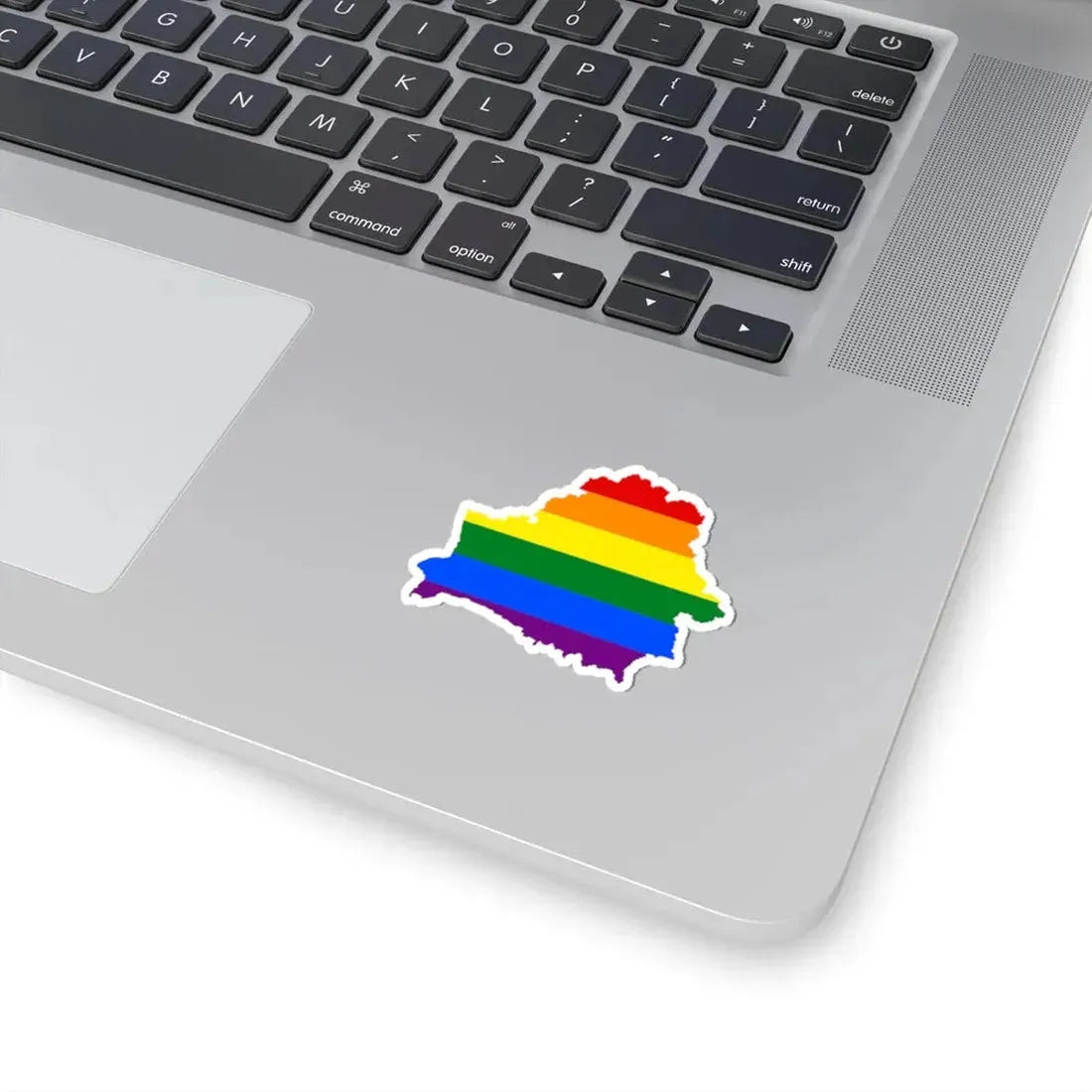 LGBT flag map of Belarus (Belarus) STICKER Vinyl Kiss-Cut Decal - The Sticker Space