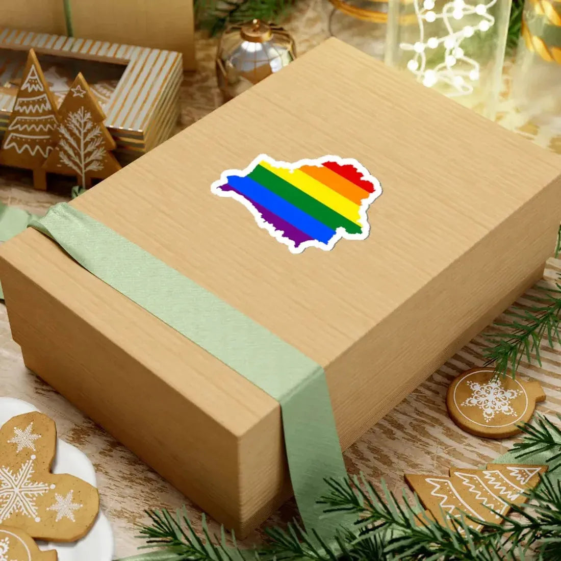 LGBT flag map of Belarus (Belarus) STICKER Vinyl Kiss-Cut Decal - The Sticker Space