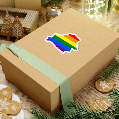 LGBT flag map of Belarus (Belarus) STICKER Vinyl Kiss-Cut Decal - The Sticker Space