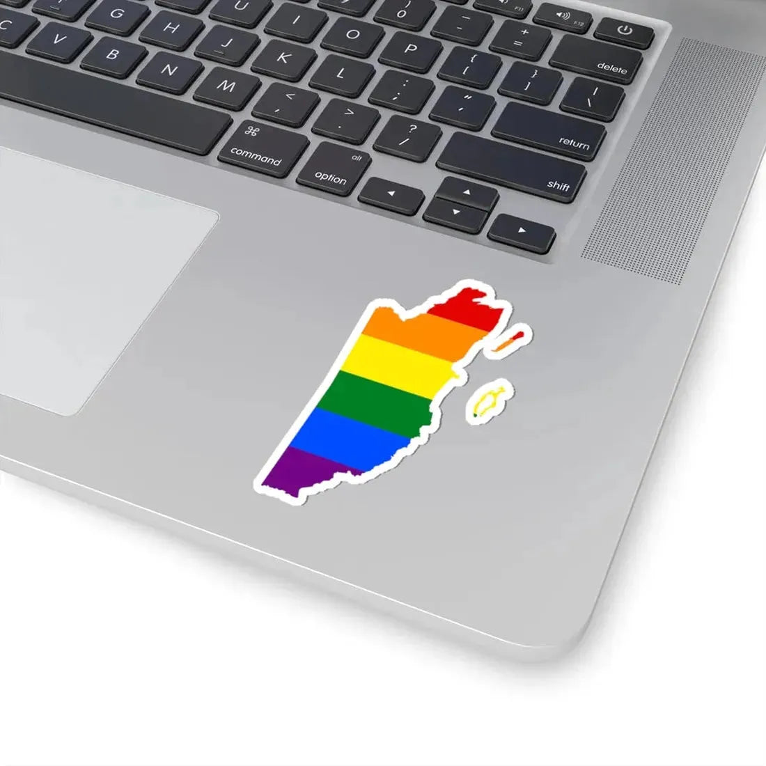 LGBT flag map of Belize (Belize) STICKER Vinyl Kiss-Cut Decal - The Sticker Space